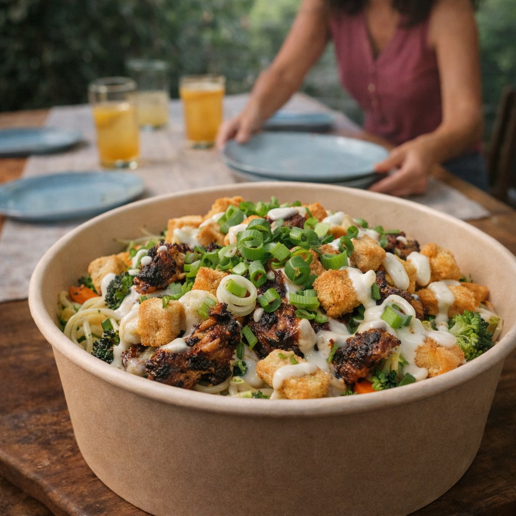 Blackened Chicken Caesar Pasta Bowl